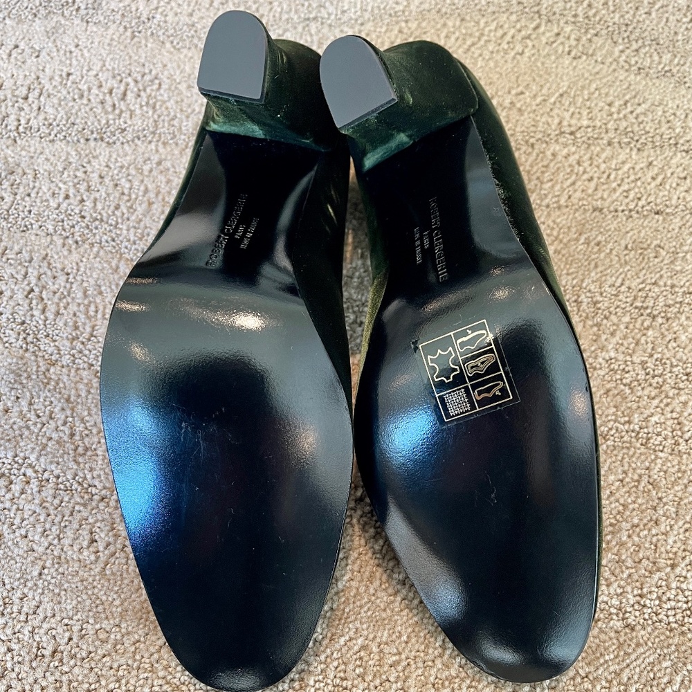 🌲Robert Clergerie Paris Green Velvet Pumps- Size 9.5 - NWOT🌲 - Picture 6 of 8